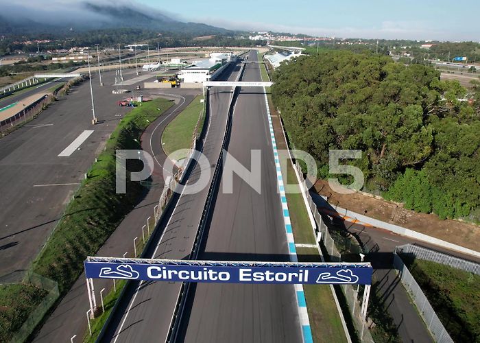Autodromo Fernanda Pires da Silva Aerial view of Autodromo do Estoril, Por... | Stock Video | Pond5 photo