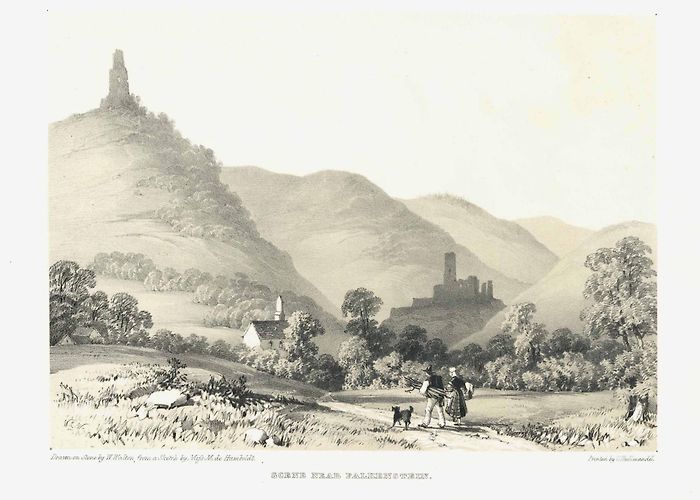 Burgruine Falkenstein Blick auf die Veste Königstein u. Ruine Falkenstein; mittig ... photo