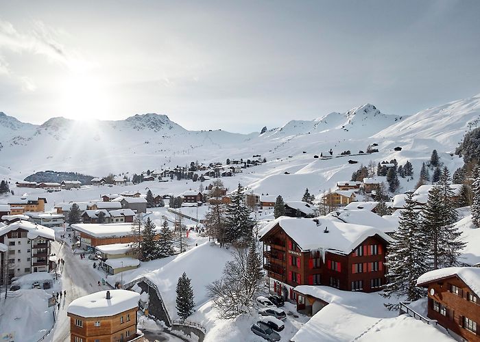Ski Lift Innerarosa - Tschuggen Winter in Arosa – Hotel Sonnenhalde Arosa photo
