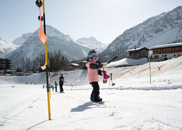 Ski Lift Innerarosa - Tschuggen Public Kulmwiese for the next generation of snow sports enthusiasts photo