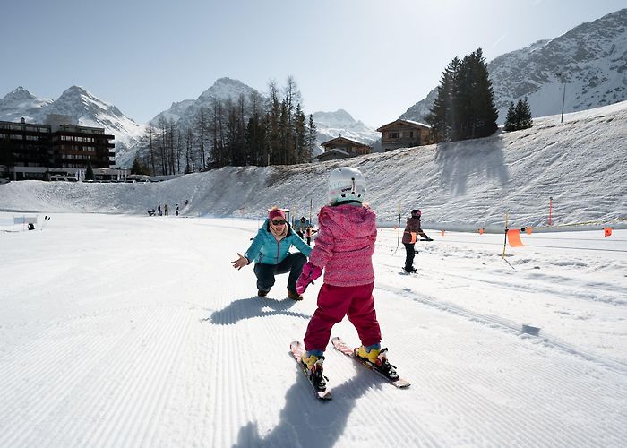 Ski Lift Innerarosa - Tschuggen Public Kulmwiese for the next generation of snow sports enthusiasts photo