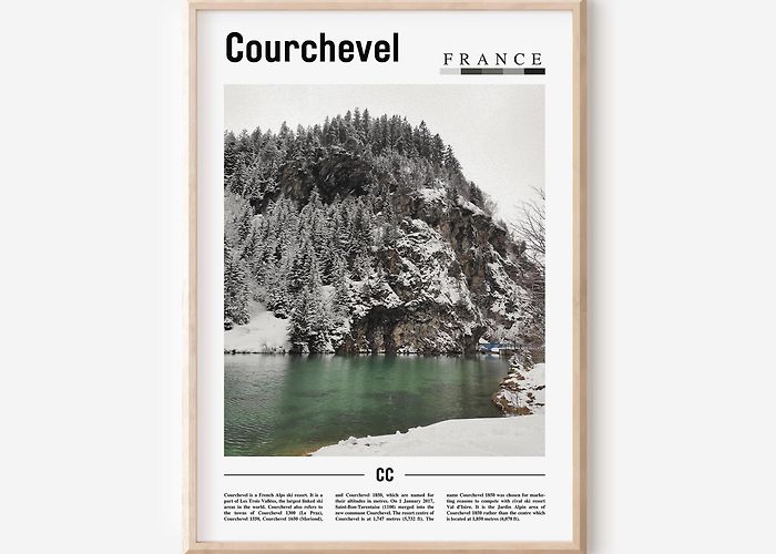 Jardin Alpin 1 Ski Lift Courchevel Print, Courchevel Poster, Courchevel Wall Art, Minimal ... photo