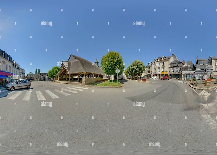 Abeille Vivante Cité Fourmis 360° view of Les Halles Le Faouet Morbihan France 3350 - Alamy photo