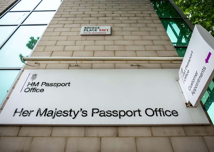 Newport HM Passport Office Passport office staff begin five-week strike over pay and pensions ... photo