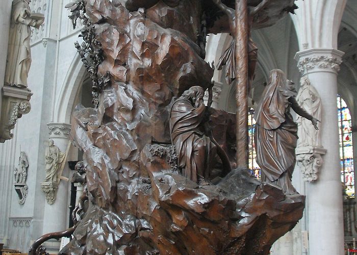 St. Rombouts Cathedral Mechelen The pulpit of Saint Rombouts Cathedral in Mechelen (Belgium) This ... photo