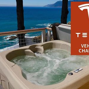Gorgeous Oceanview, By Oceanviewhottubs Oceanfront! Shelter Cove, Ca Tesla Ev Station Exterior photo